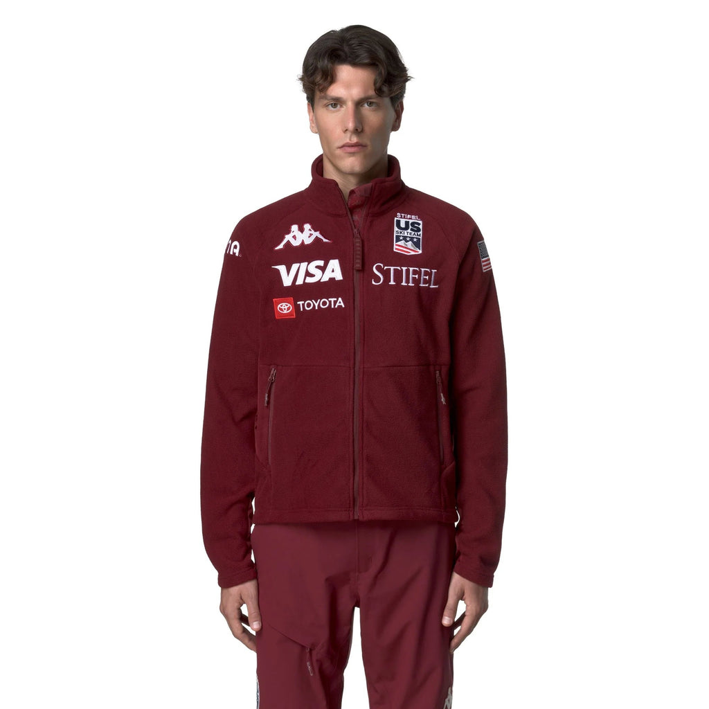 Kappa 6CENTO 687C US Red Pomegranate - indossata fronte