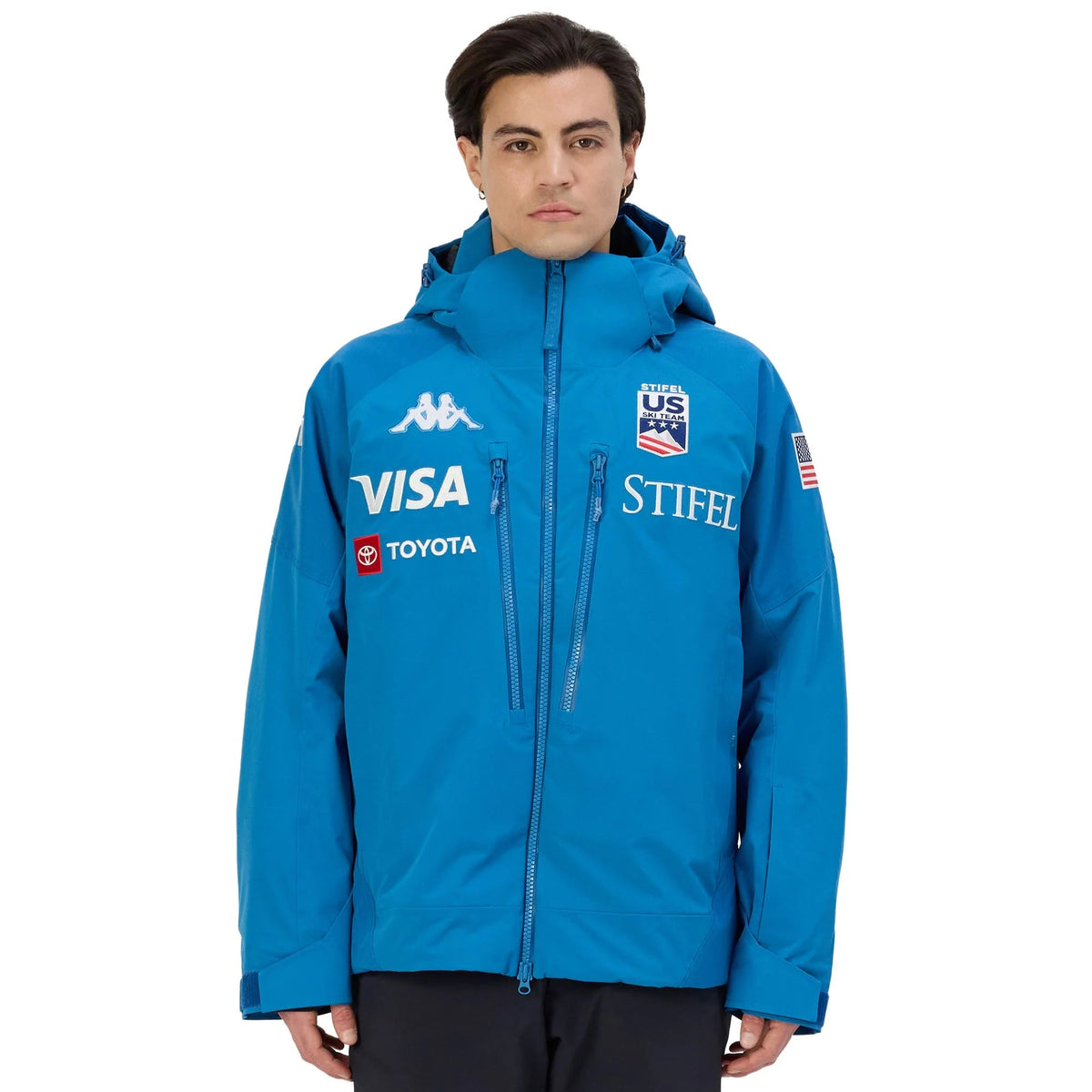 Giacca da Sci Kappa USA 602C Blue Deep Water - indossata fronte