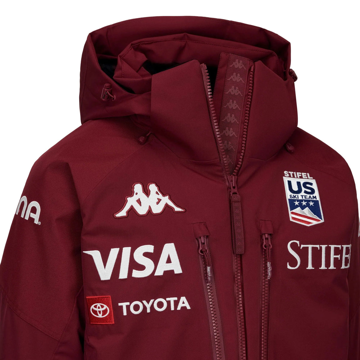Kappa 602C giacca sci uomo Red Pomegranate - dettaglio polso