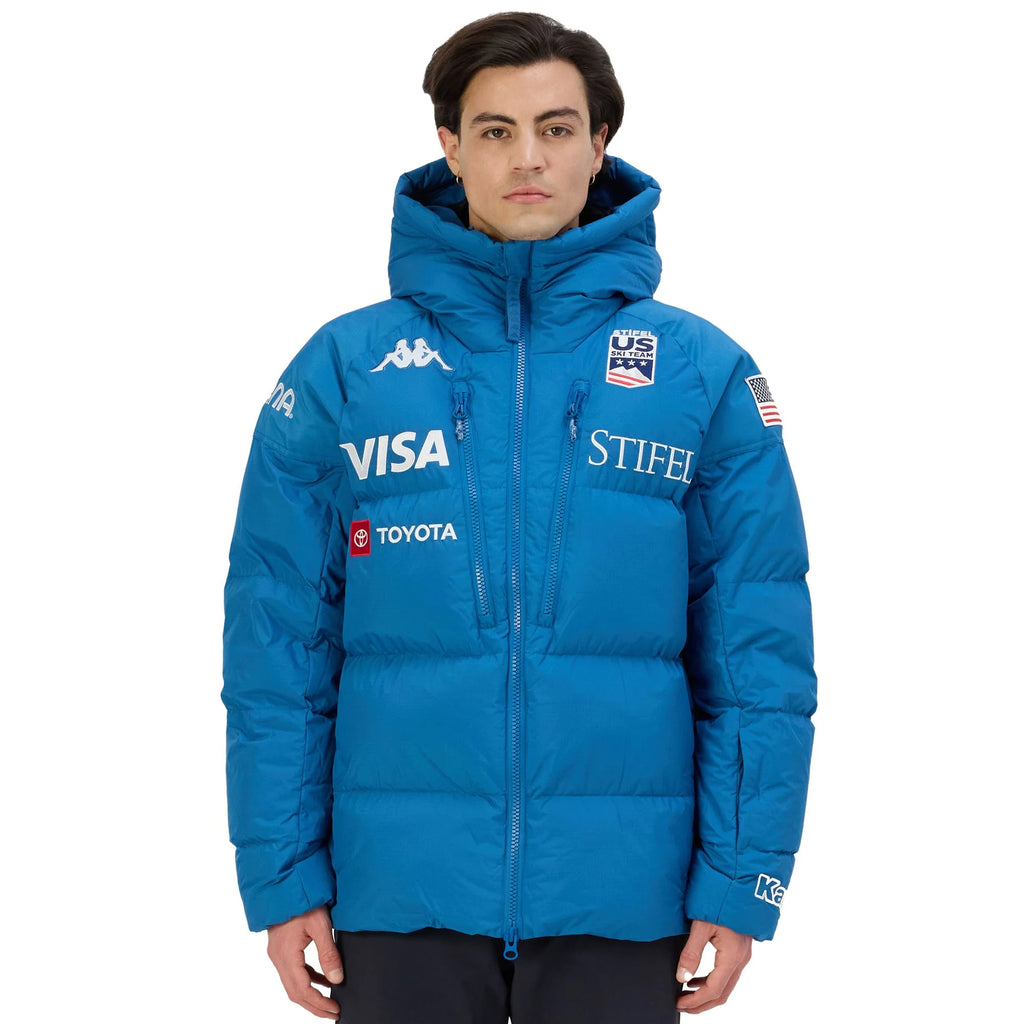 Kappa Piumino Uomo 6CENTO 662C USA Blue Deep Water - fronte modello