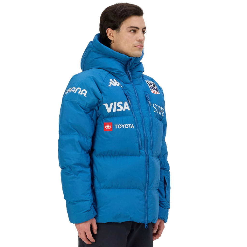 Kappa Piumino Uomo 6CENTO 662C USA Blue Deep Water - lato modello