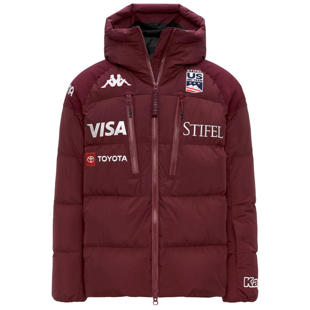 Kappa Piumino Uomo 6CENTO 662C USA Red Pomegranate - fronte