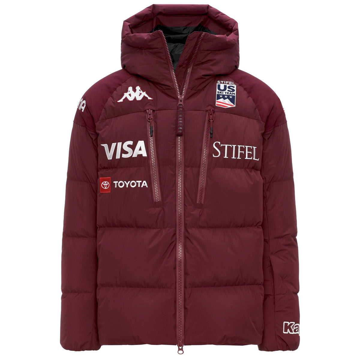 Kappa Piumino Uomo 6CENTO 662C USA Red Pomegranate - fronte