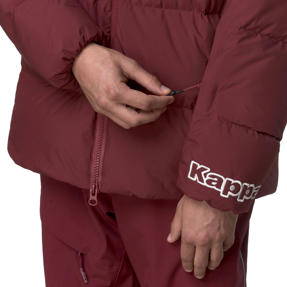 Kappa Piumino Uomo 6CENTO 662C USA Red Pomegranate - dettaglio polsino