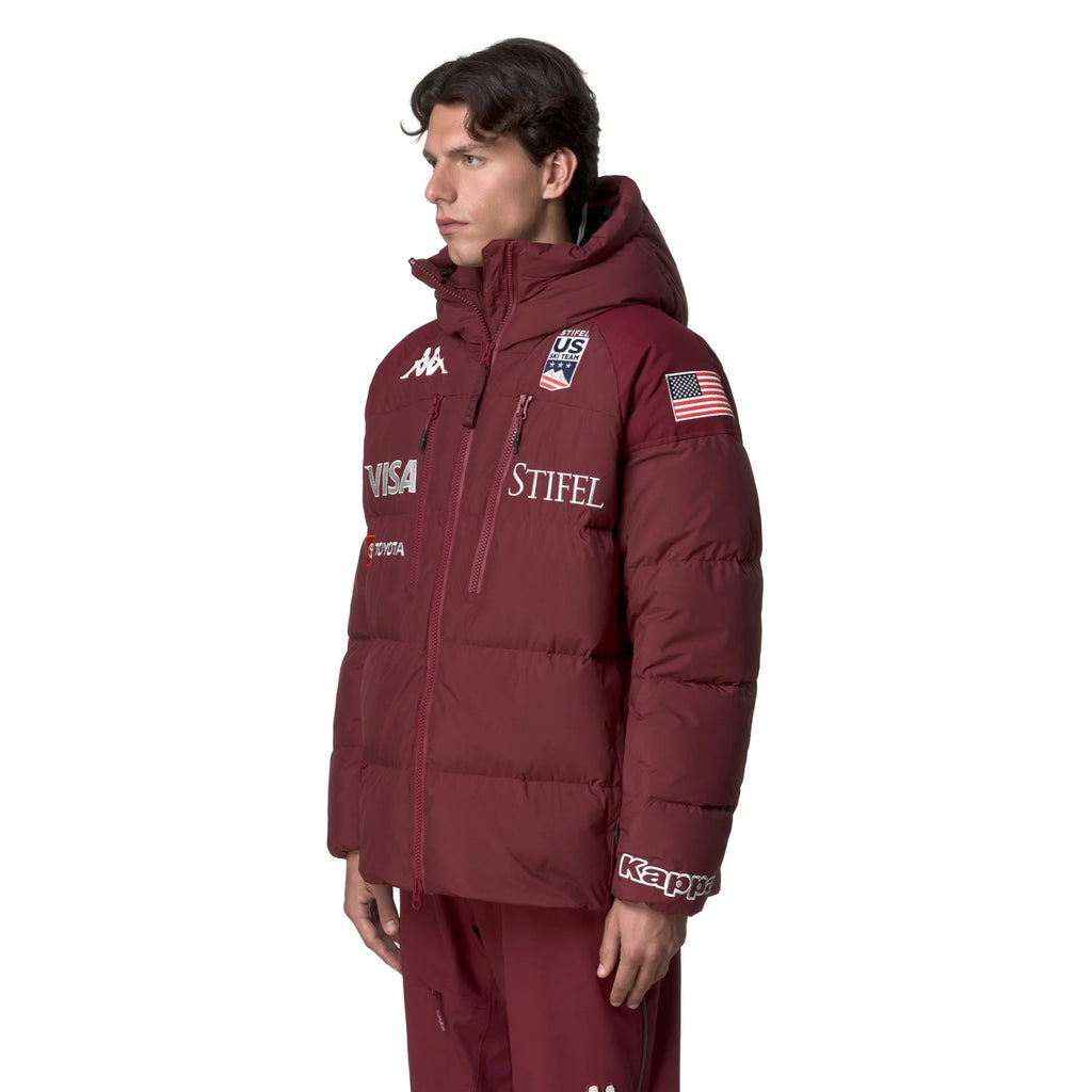 Kappa Piumino Uomo 6CENTO 662C USA Red Pomegranate - lato modello