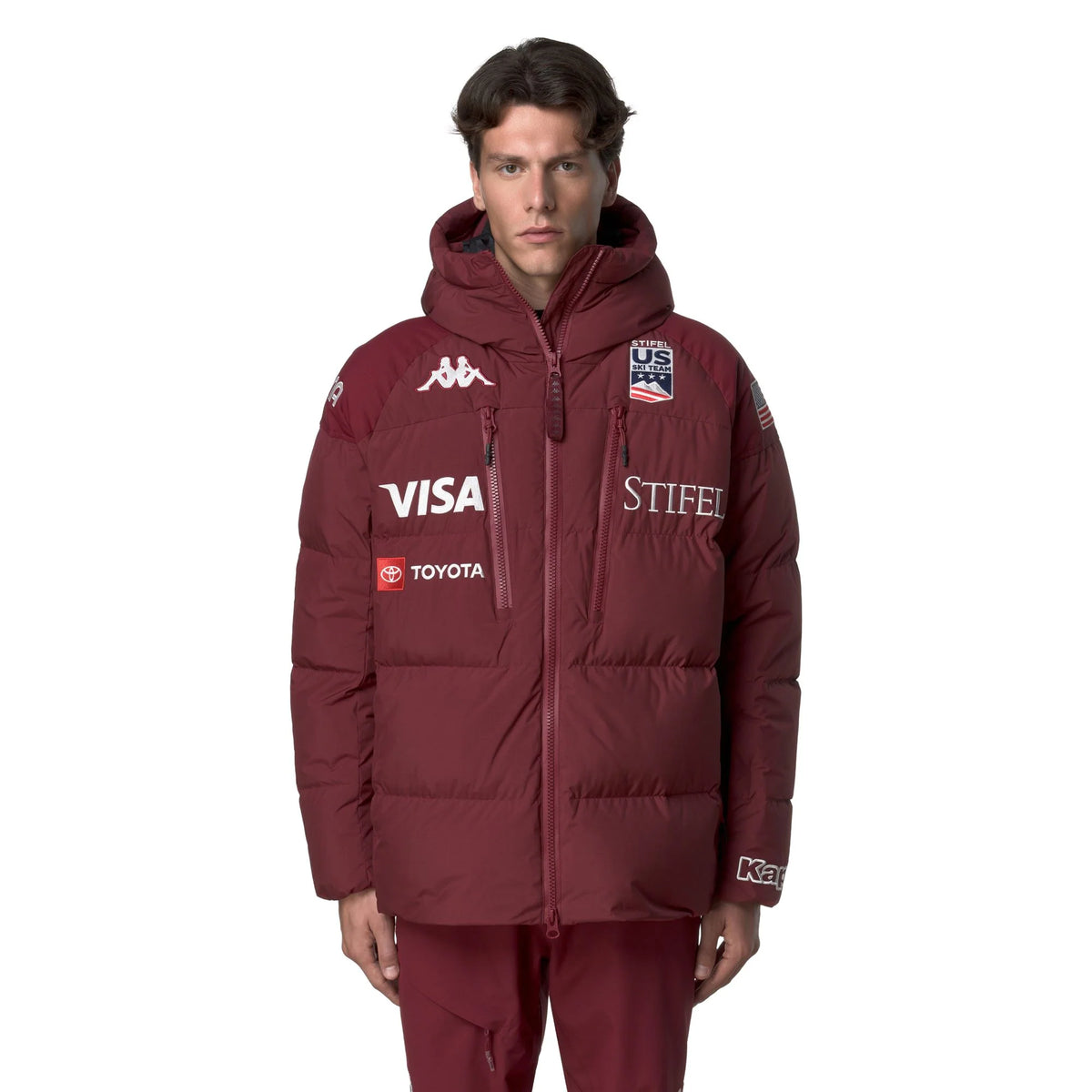 Kappa Piumino Uomo 6CENTO 662C USA Red Pomegranate - fronte modello