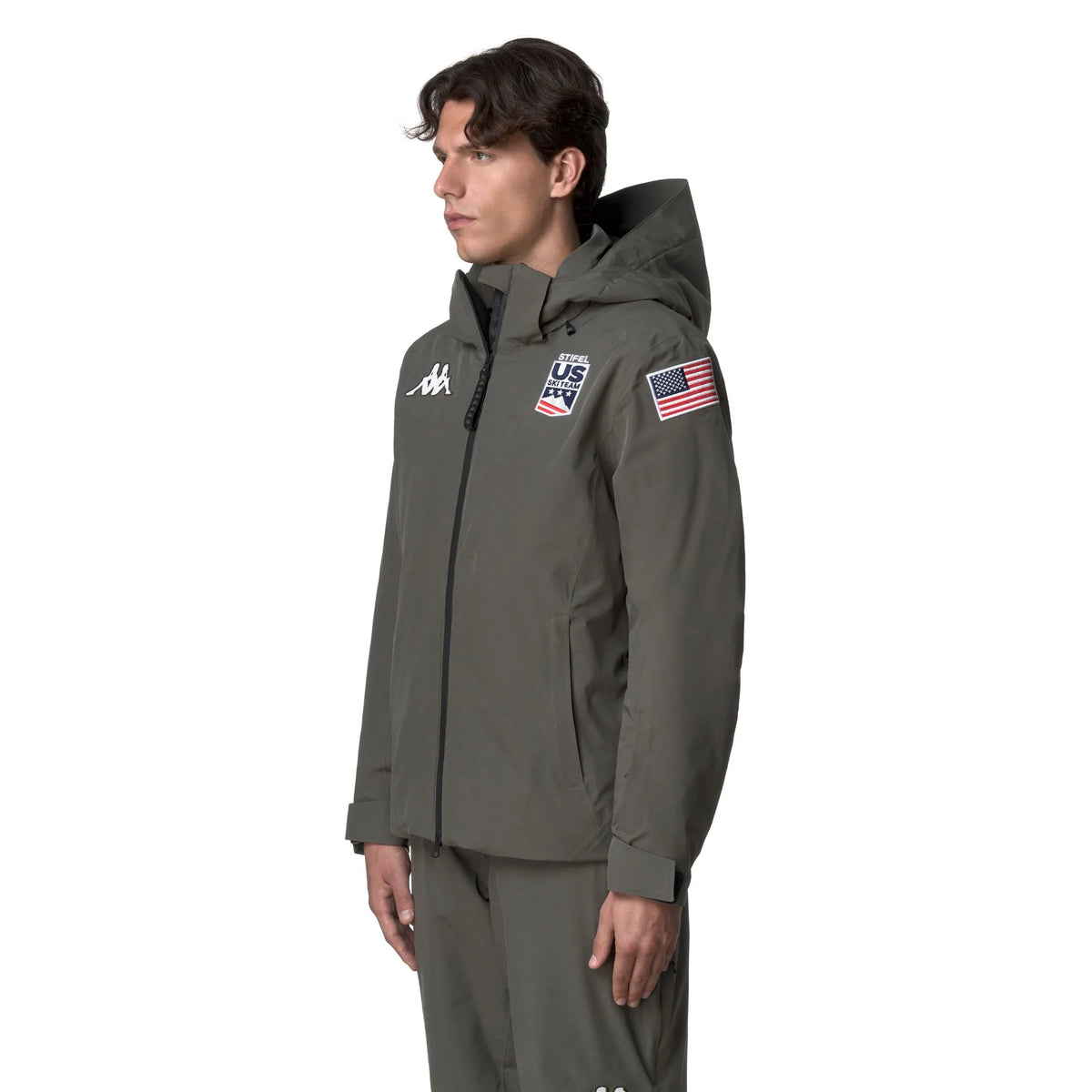 Kappa Giacca Sci Uomo 6CENTO 806 USA Green Academia - lato modello
