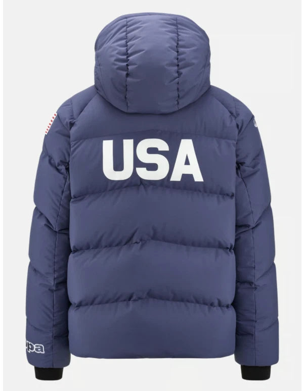 Kappa Piumino Uomo 6CENTO 662B USA Blue Fiord - retro