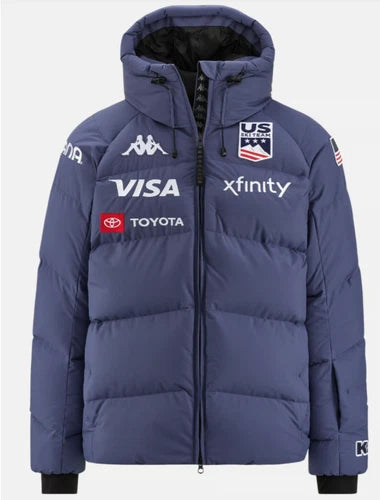 Kappa Piumino Uomo 6CENTO 662B USA Blue Fiord - fronte